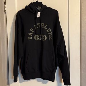 GAP Black Hoodie with Athletic Logo